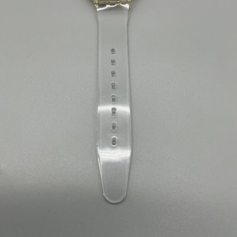 Vintage Swatch Melted Minutes Mens Watch 34mm Silver Skeleton Dial New Battery